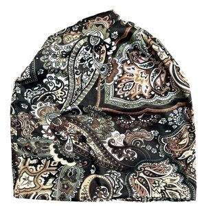 NEW Women's Floral Skullies Beanies Cap Black Beige White Winter Autumn Gift
